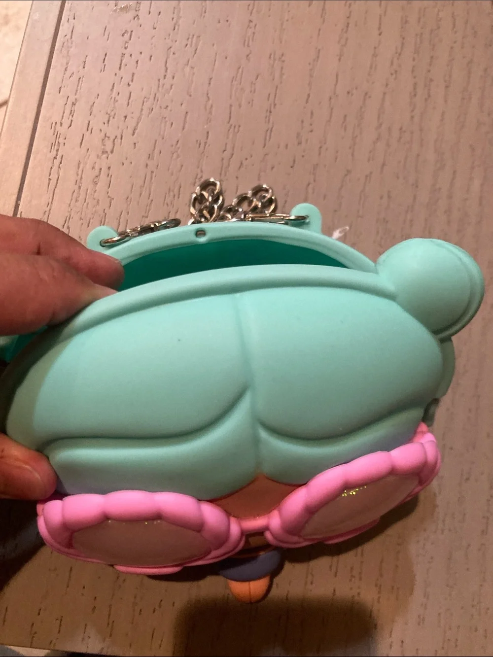 Kids Doll Keychain Bag Charm in Mint Green & Pink